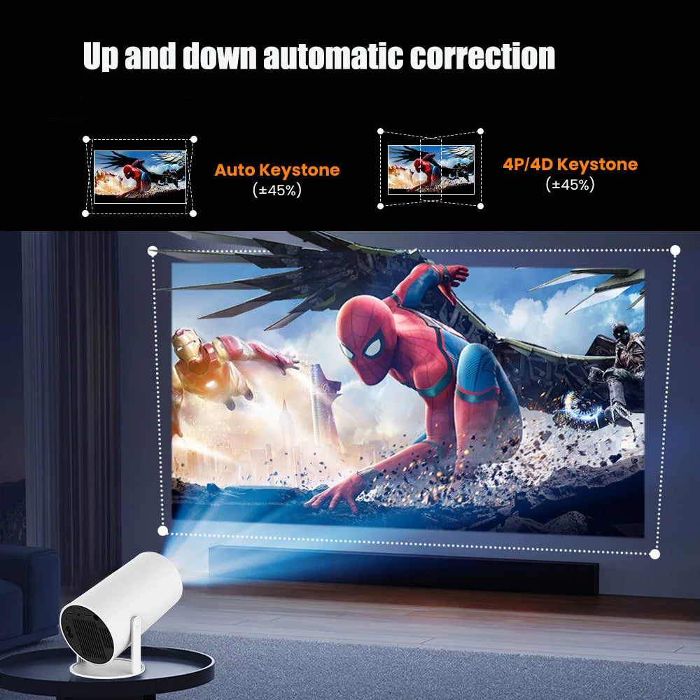 Portable home Projector Android 4K 1280*720P Dual Wifi