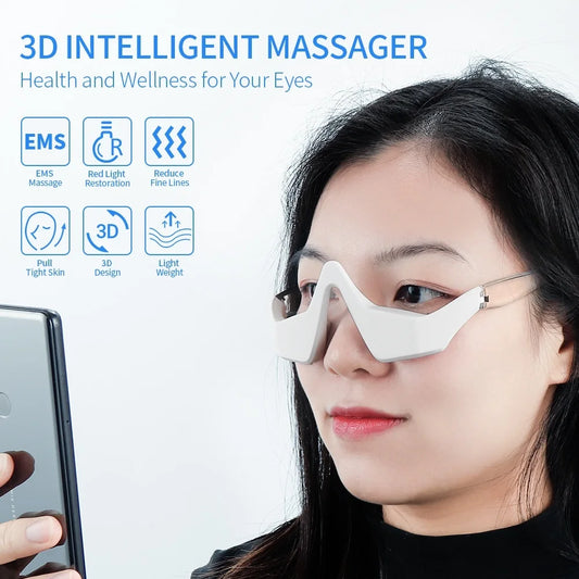 Red Light Therapy Anti-Aging Eye Massager Freefit Eye Care Eyes Fatigue Relief Relaxation Relieve Dark Circles EMS Eye Massager