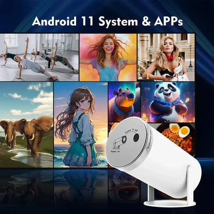 Portable home Projector Android 4K 1280*720P Dual Wifi