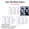 9pcs HD White Papers