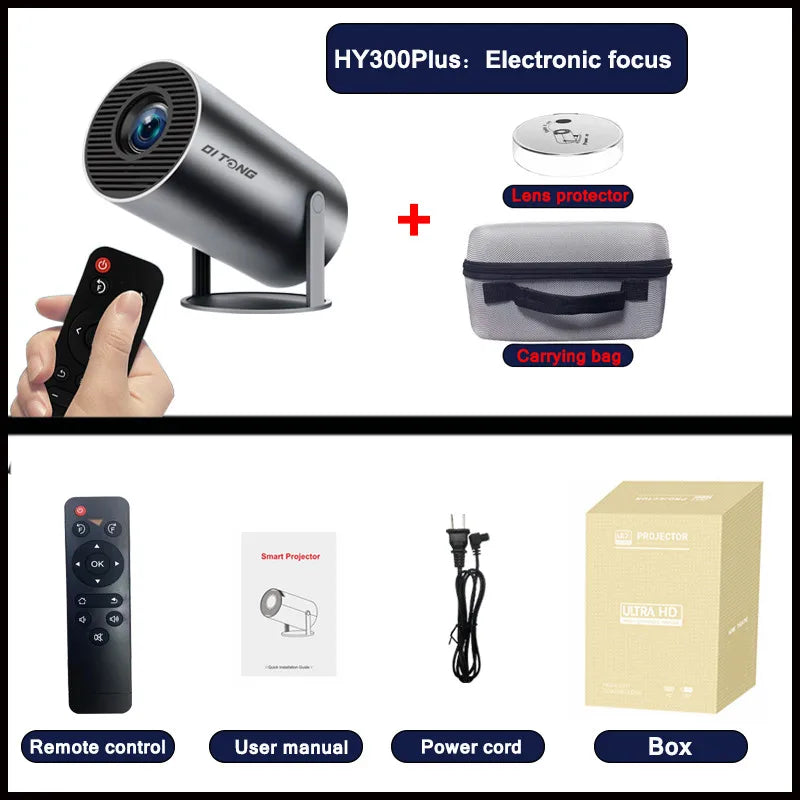 Portable home Projector Android 4K 1280*720P Dual Wifi